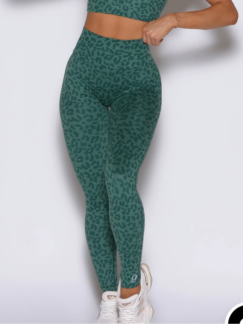Fit Leggings Cheetah Emerald Green